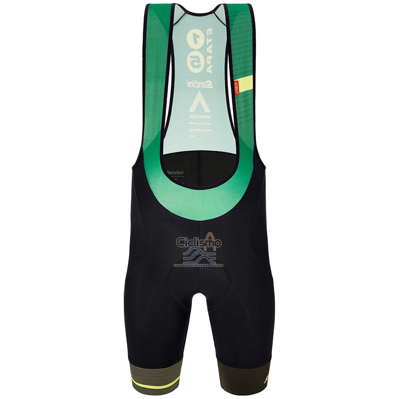 Vuelta Espana Ropa Ciclismo Culotte Corto 2022 Hombre Mangas Cortas Verde